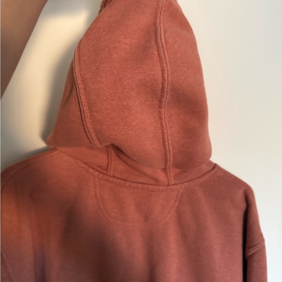 Carhartt Mid-Weight Cotton Orange Men’s Sz LT Hooded Pullover Graphic Sleeve - Picture 7 of 7